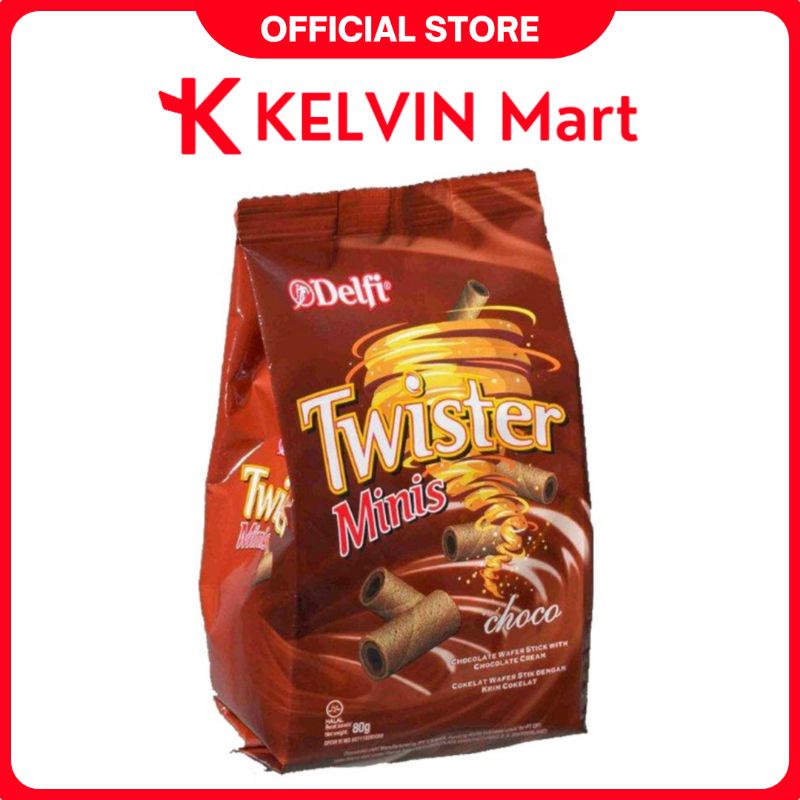 

Delfi Wafer Stick Twister Mini Choco Cream Pck 80g | KELVIN Mart