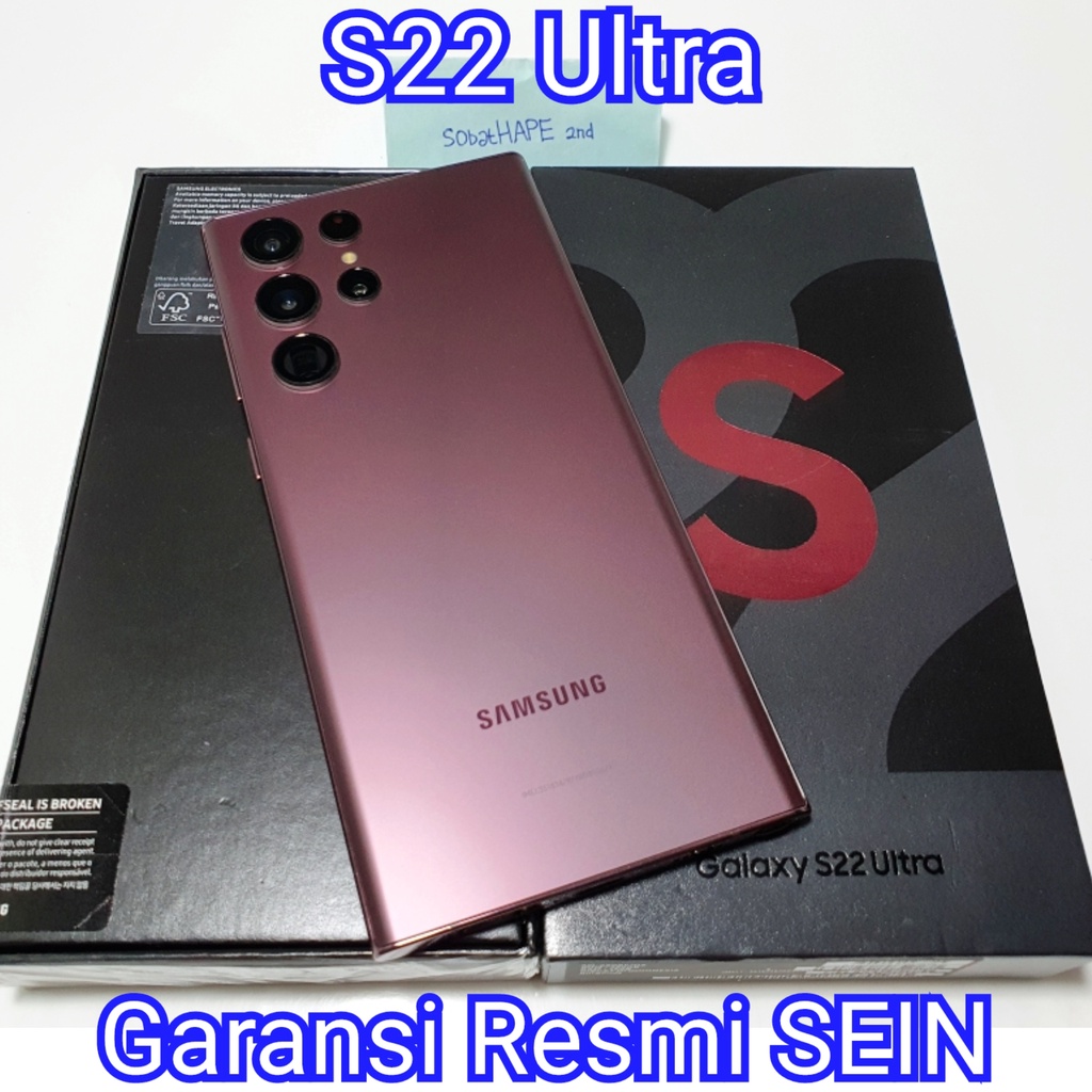 HP Samsung S22 Ultra 256GB 512GB Resmi SEIN 2nd Second Dual Sim Fullset Mulus