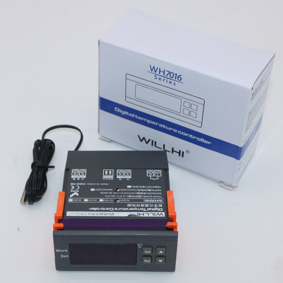 Thermostat Alarm WILLHI WH7016E Temperature Controller Control Termostat WH-7016E Kontrol Suhu Test