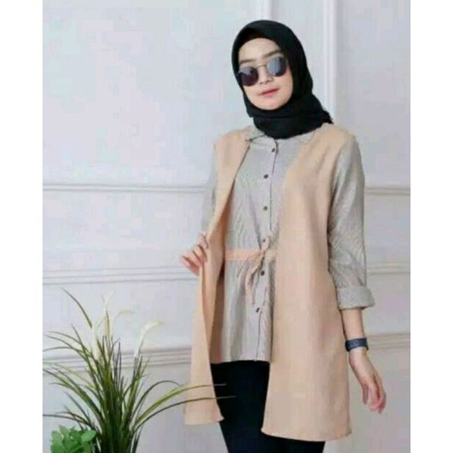 Kemeja Garis-Garis / Tunik / Baju Wanita / Kemeja Bergaris