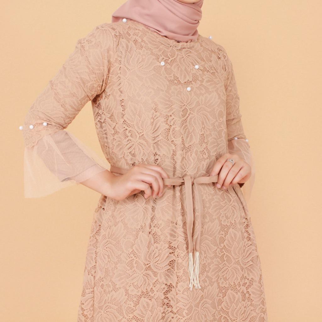 Bisa COD HUMAIRA DRESS – Dress brukat best seller Baju kondangan wanita Gamis terlaris
