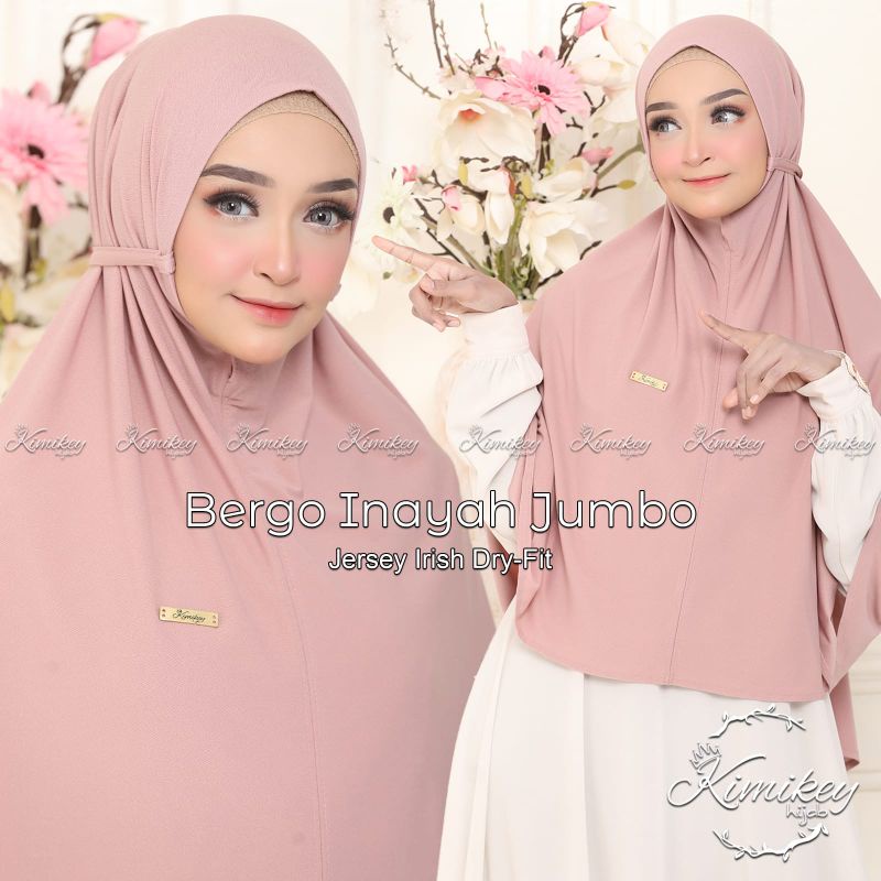 Bergo Inayah Jumbo syar'i by Kimikey Original