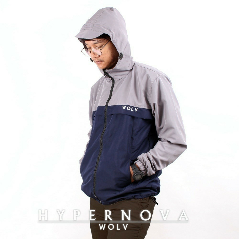 JAKET HOODIE OUTDOR PRIA / JAKET OUTDOR WARNA KOMBINASI ORIGINAL WOLV