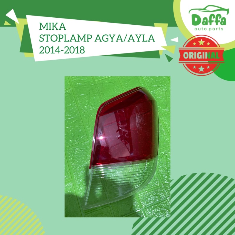 kaca mika lampu belakang stoplamp mobil daihatsu ayla toyota agya 2014 2015 2016 2017 2018 original