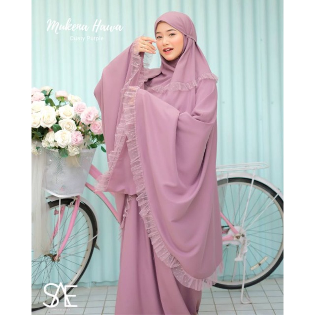 Mukena Mina | bahan crinkle airflow | mukena daily