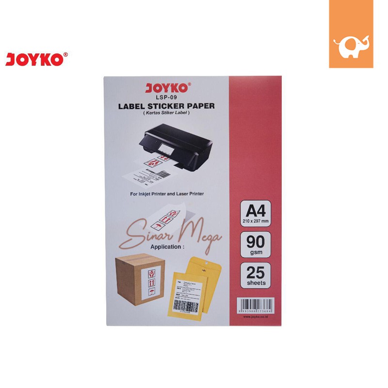 

Joyko Label Sticker Paper LSP-09 / Kertas Sticker Label A4 25 Sheets Berkualitas