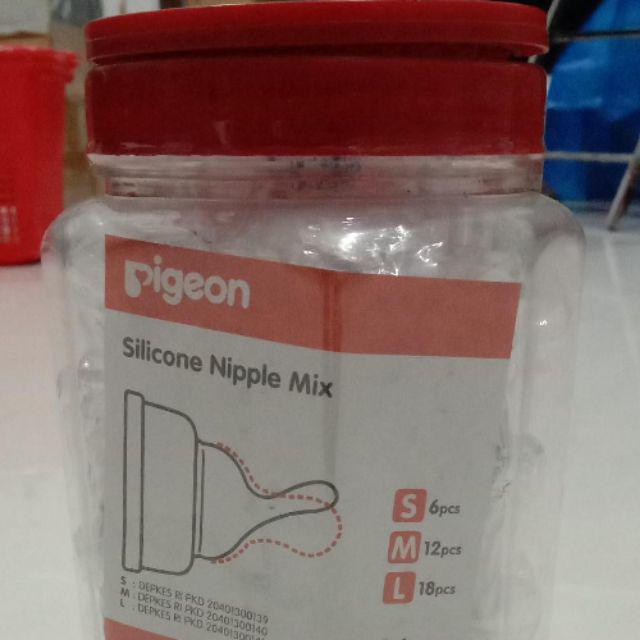 nadivastore NIPPLE DOT PIGEON SILICONE S M L PIGEON NIPPLE SILICONE DOT PIGEON S NIPPLE PIGEON DOT L-L (6m+)