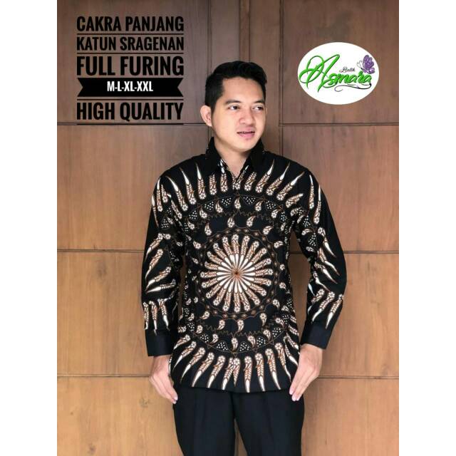 Batik Pria CAKRA PANJANG Asli Katun Sragenan Full Furing Murah