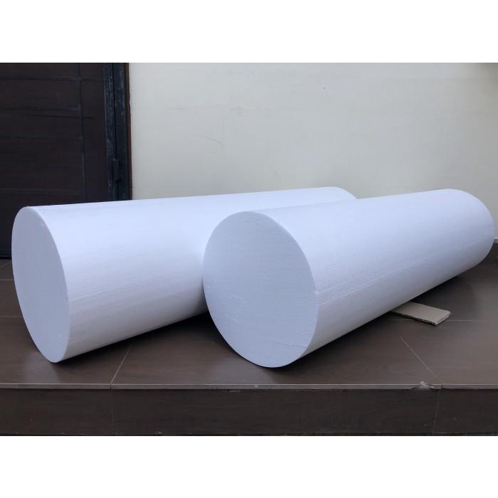 

Art Paper Styrofoam Pilar / Tabung / Bulat Diameter 30 X 100Cm Hard Density 20