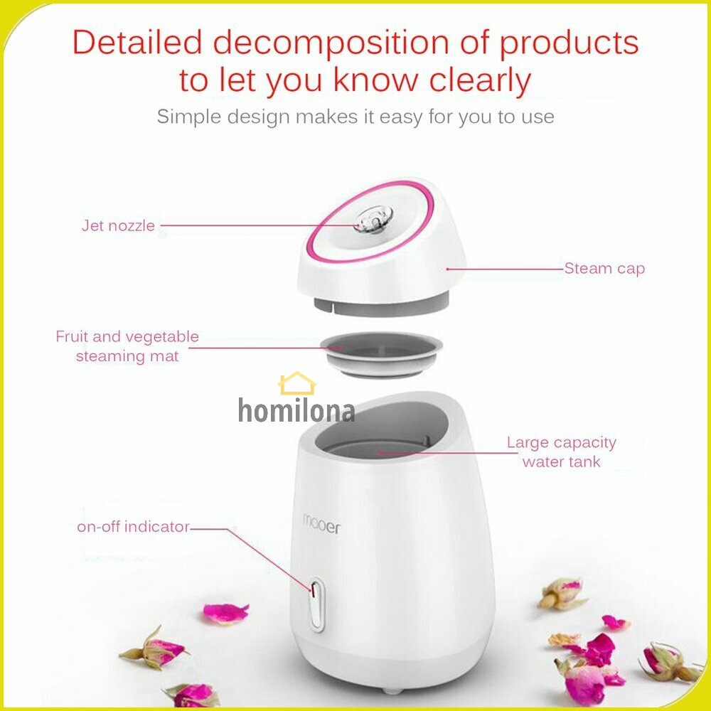 Steamer Muka Nano Spray Steam Machine Beauty Humidifier - Taffware HUMI MR-Z1 - White