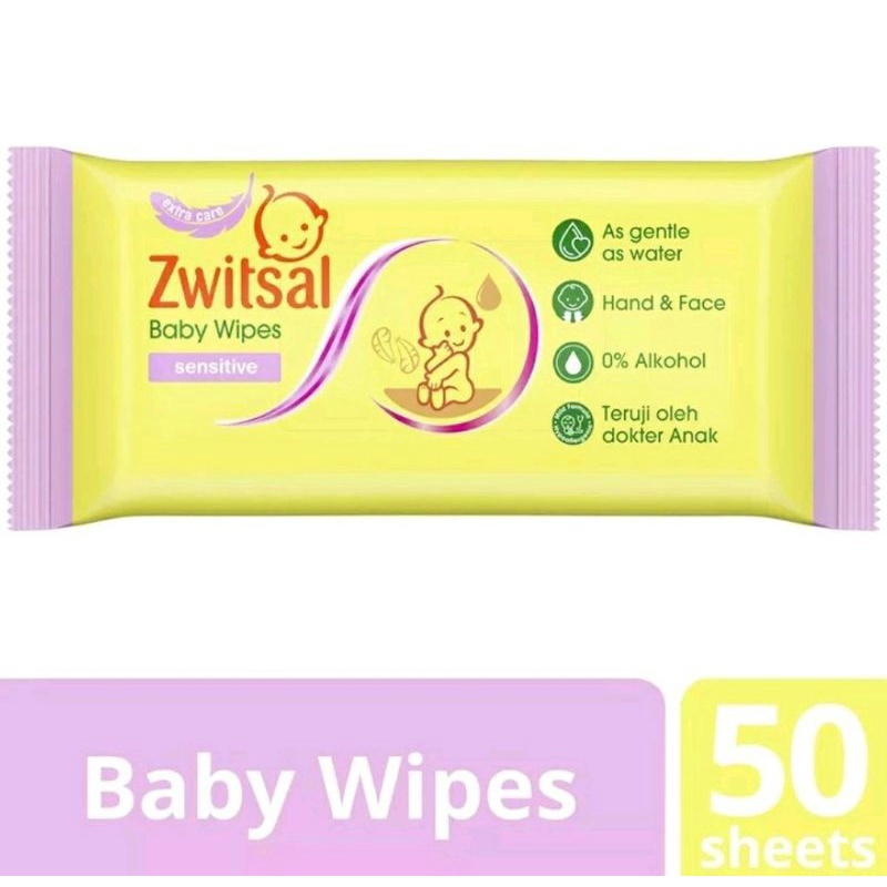 Zwitsal Baby Wipes Tisu Basah Bayi Sensitive 50 sheets