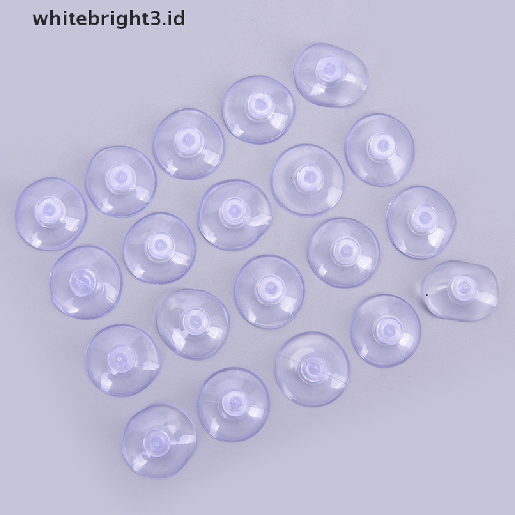 (whitebright3.id) 20pcs / Lot Cup Vakum Bentuk Kepala Jamur 20mm Untuk Kamar Mandi