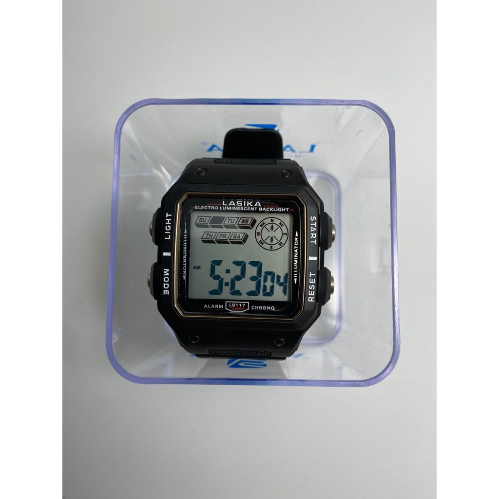 Jam tangan digital lasika Anak Remaja water resistant L8117 seri hitam