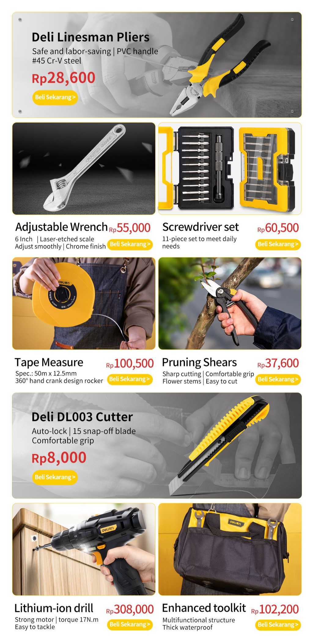 Toko Online Deli Tools Official Shop | Shopee Indonesia