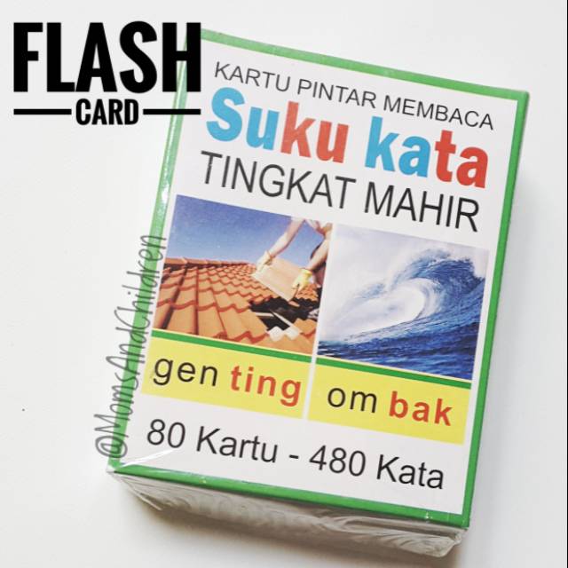 Mainan Edukasi FlashCard | KARTU PINTAR MEMBACA SUKU KATA TINGKAT MAHIR Anak Balita