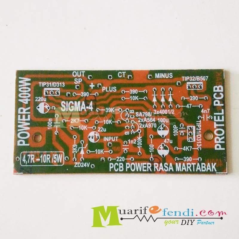 PCB Power Amplifier 400Watt OCL PROTEL