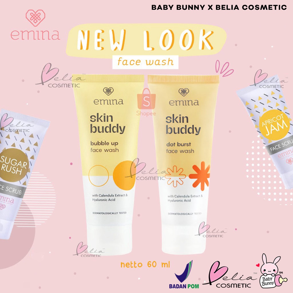 ❤ BELIA ❤ Emina Skin Buddy | Face Wash | Pembersih wajah