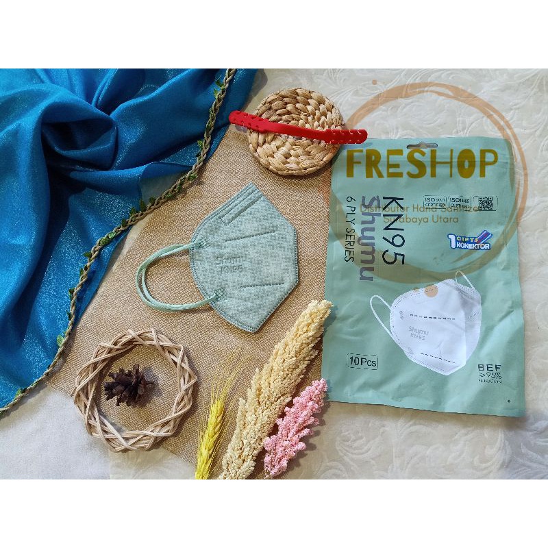 MASKER KN95 5PLY MOUSON PRO CAREION dr.ITC FILTCARE WEMASK SHUMU 6 PLY 1BOX ISI 10PCS  TALI WARNA ME