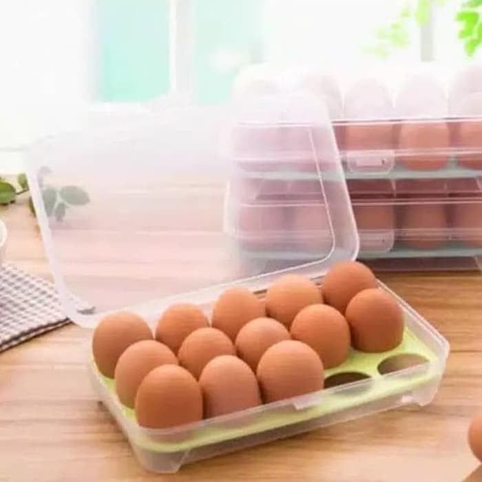 Kotak Telur 15 Sekat / Box Telur / Egg Organizer