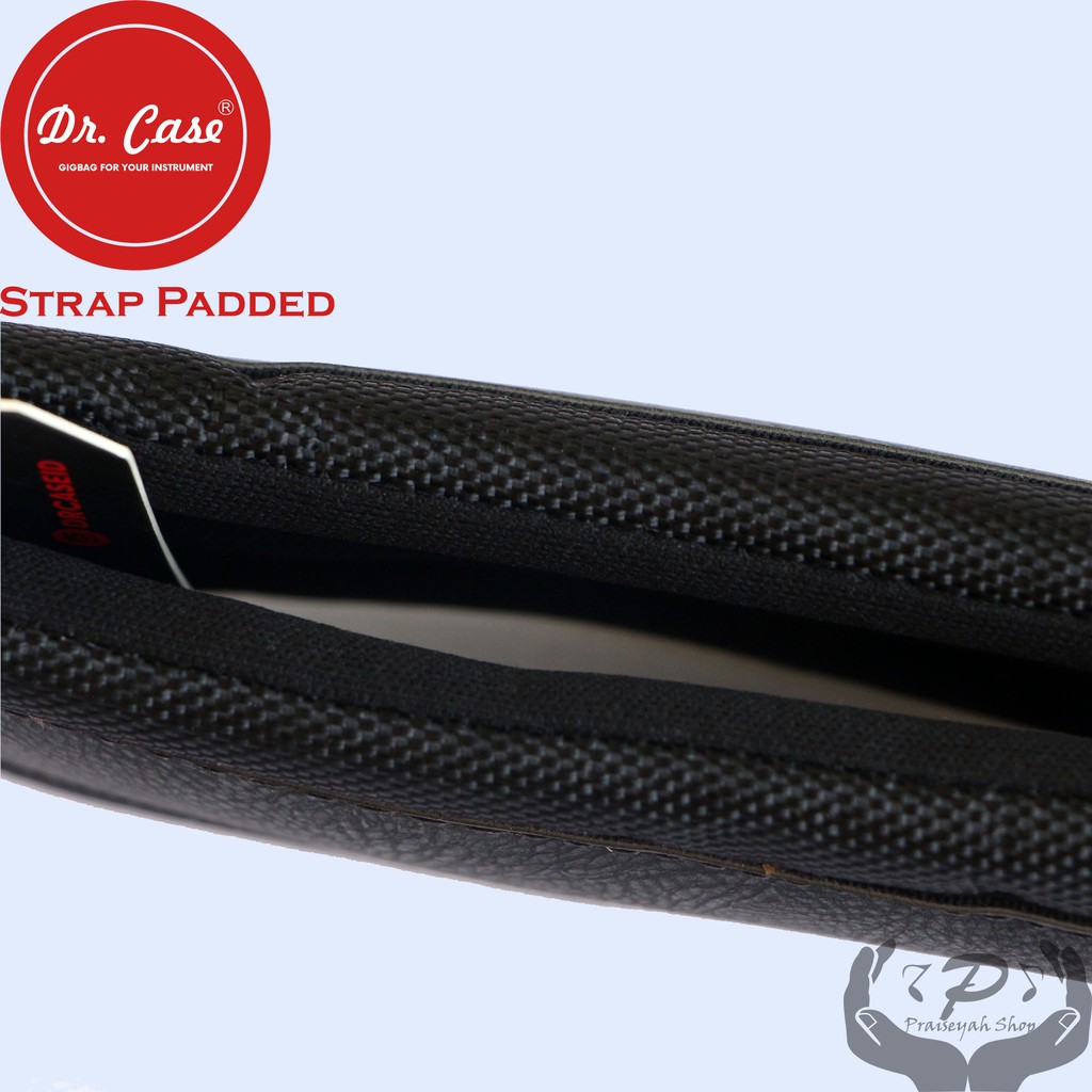 Strap Gitar Bass Hitam Dr Case Padded Series Tebal Kuat Nyaman Empuk