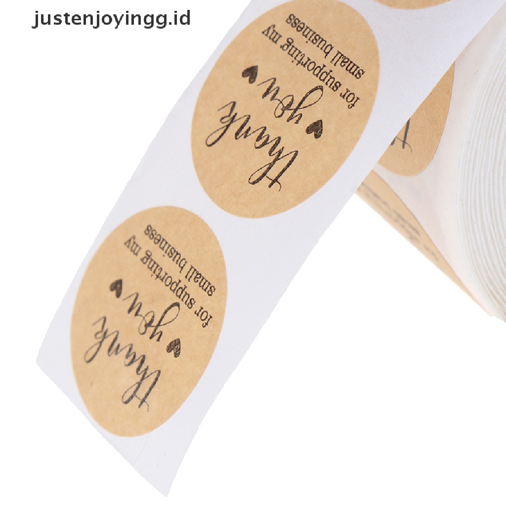 500pcs / roll Stiker Label Bulat Handmade Untuk Segel