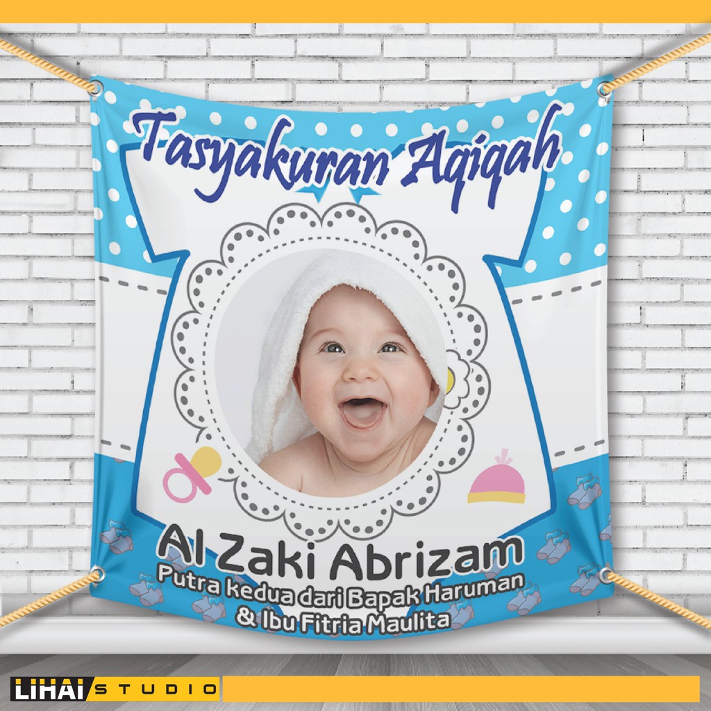 Backdrop Background Banner Spanduk Tasyakuran Aqiqah 006 Shopee Indonesia