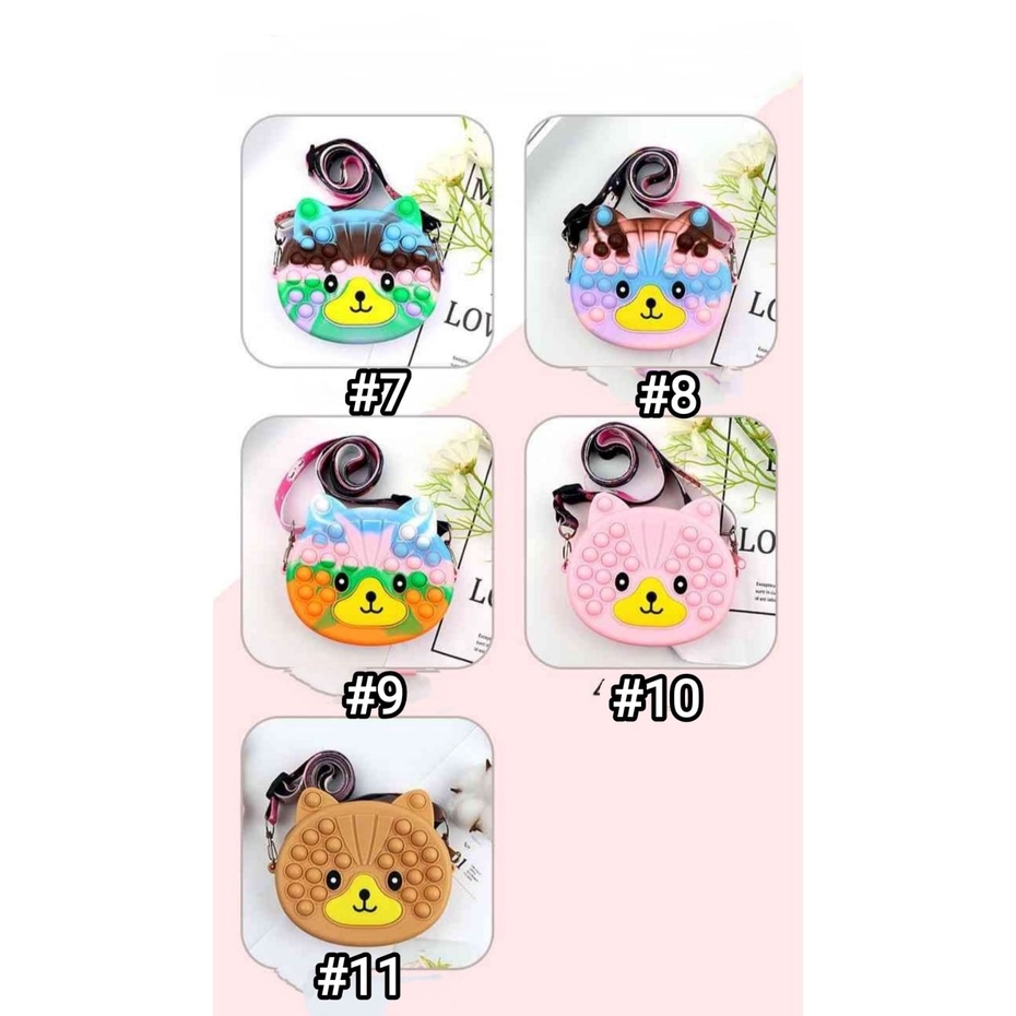 TAS POP IT ANAK TAS POP IT FOX TAS POP IT KEPALA BEAR TAS POP IT KARAKTER TAS POP IT LUCU