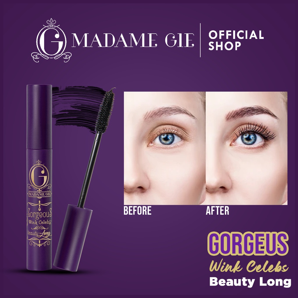 LIZBEAUTY - Madame Gie Gorgeous Wink Celebs Beauty Long Mascara - MakeUp Maskara Waterproof