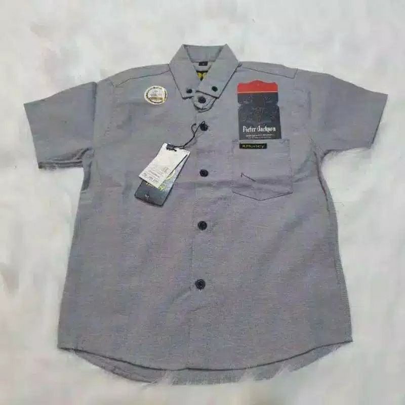 Oskids.id kemeja polos anak lengan pendek Oshkids.id size 1-9 tahun