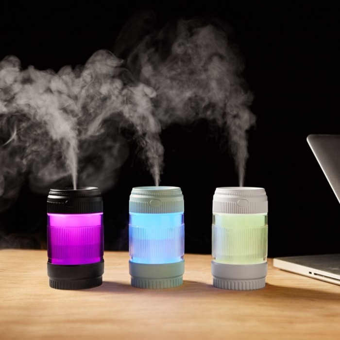 USB Mini Car Humidifier - Camera Lens Shape - Colorful Night LED-208ML(Q7F9) Humidifier Air Aromaterapi Diffuser Dual Mist 2 Liter Dual Mist 2000ml Humidifier Diffuser Aroma Terapi Untuk Bayi Humidifier Aromaterapi Young Living Diffuser Shelly The Turtle