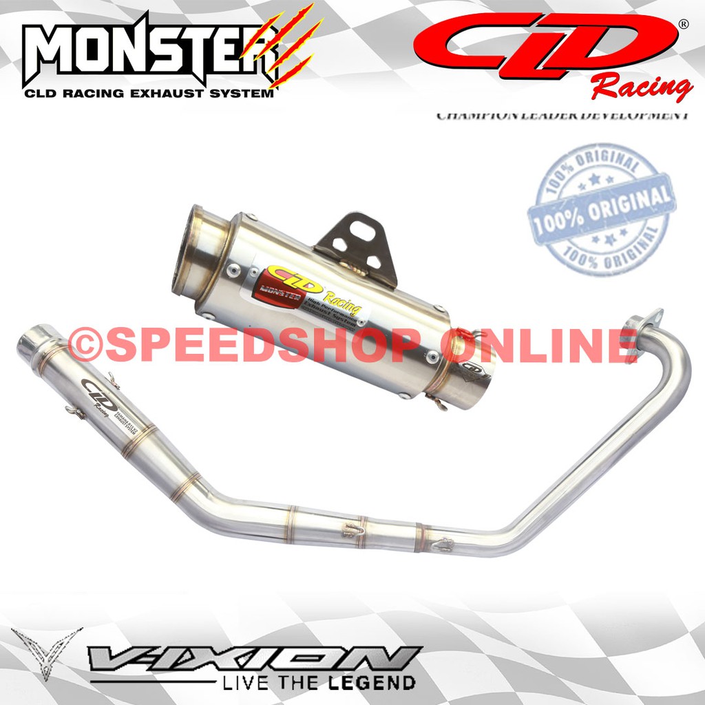 knalpot cld yamaha new vixion old vixion original type monster race silencer bulat doff pval doff