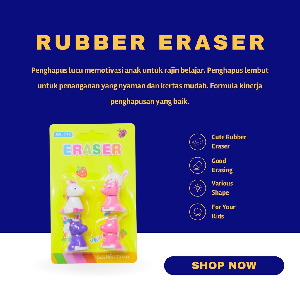 ITSOK PENGHAPUS PENSIL / ERASER RUBBER / PENGHAPUS KARTUN LUCU / KADO ANAK-ANAK