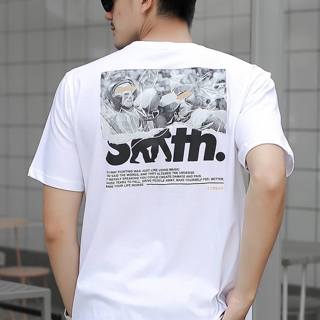 Kaos Pria Smith  HOUSE OF SMITH WHITE / Kaos Smith / Kaos Pria Smith Lengan Pendek / COD