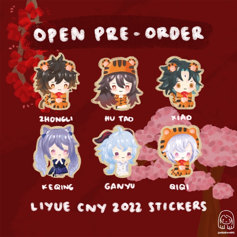 

Lantern Rite Sticker Set Genshin Impact Liyue Characters Chibi by Soogarworks