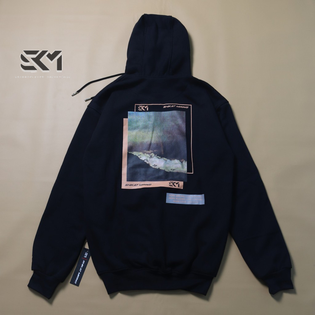 Jaket SKM Sweater Distro Original Shikat Miring Adventure Logo Hoodie Original