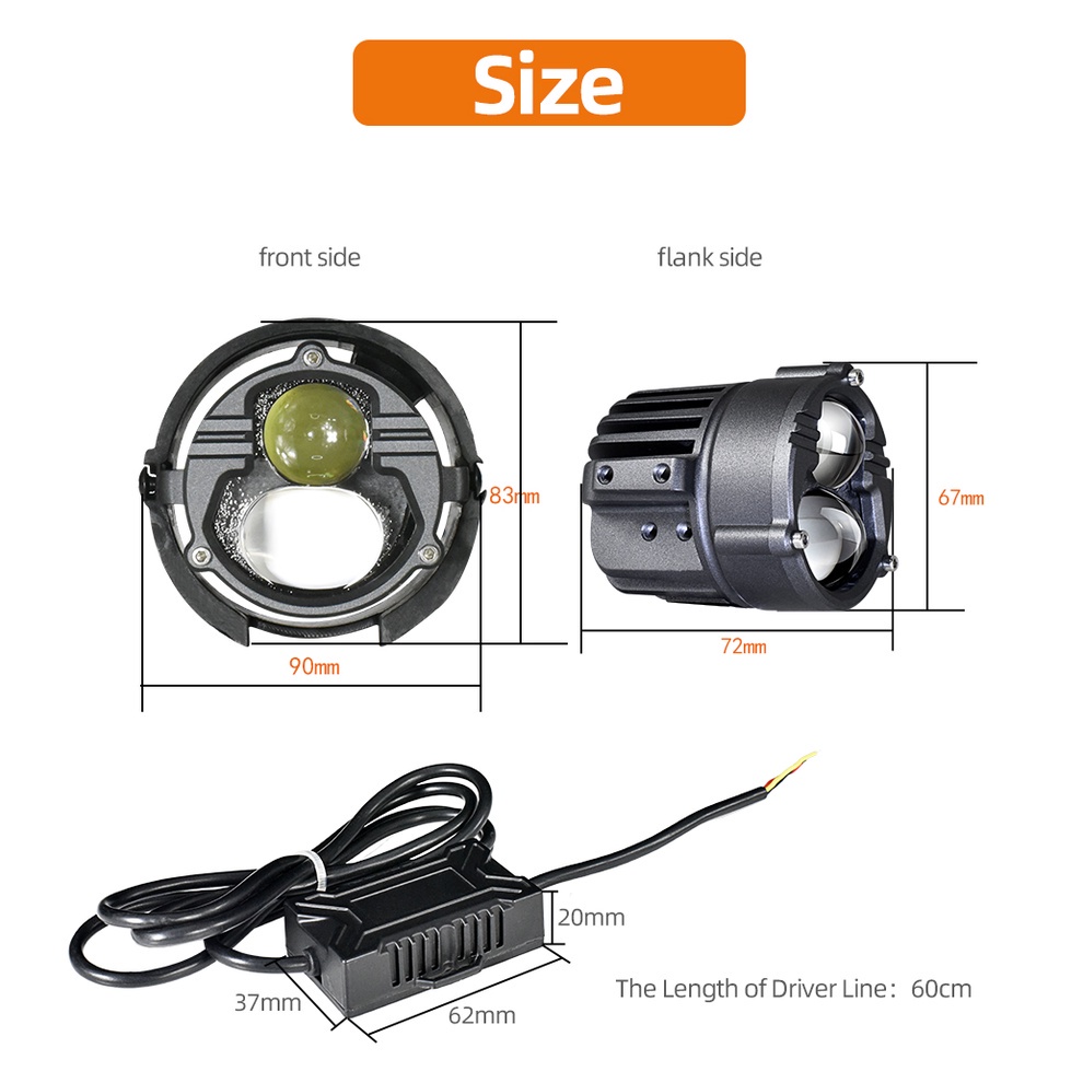 Lampu Kabut Laser LED 110W 24000LM PTF High Low Bi Beam Warna Putih Kuning Untuk Nissan Tiida 2011-2015