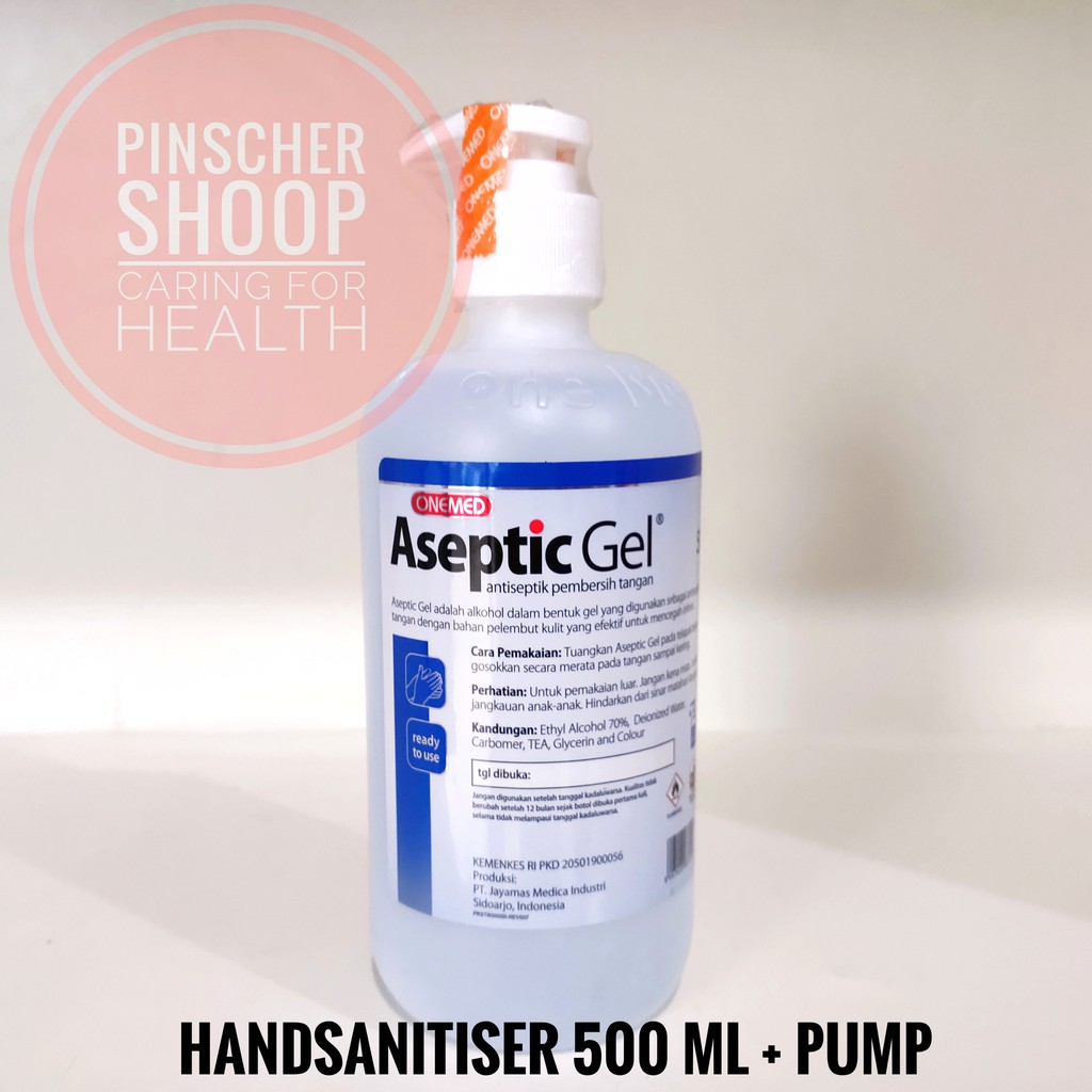 ASEPTIC GEL ASEPTIK ONEMED 500ML + PUMP HANDSANITISER GELL