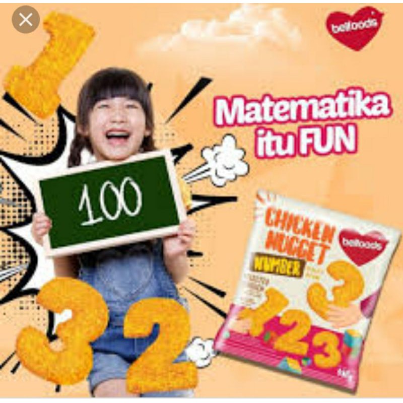 BELFOODS NUGGET NAGET AYAM NUMBER ANGKA 450 GR