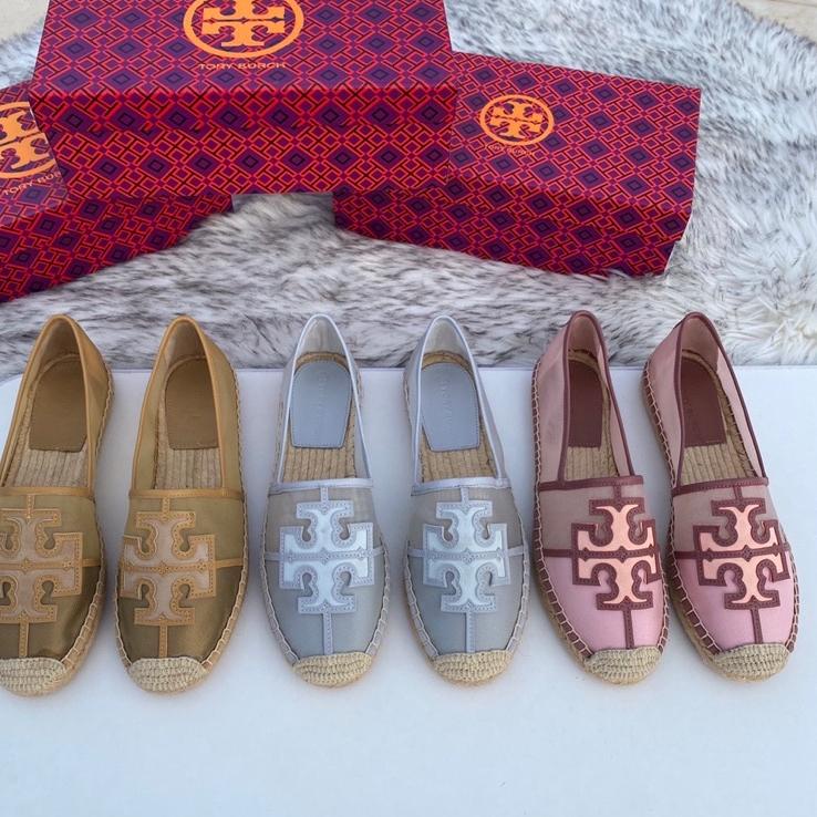 Sale Sekarang--Tory Burch Original TB Shoes Espadrilles ( Ready Stock )