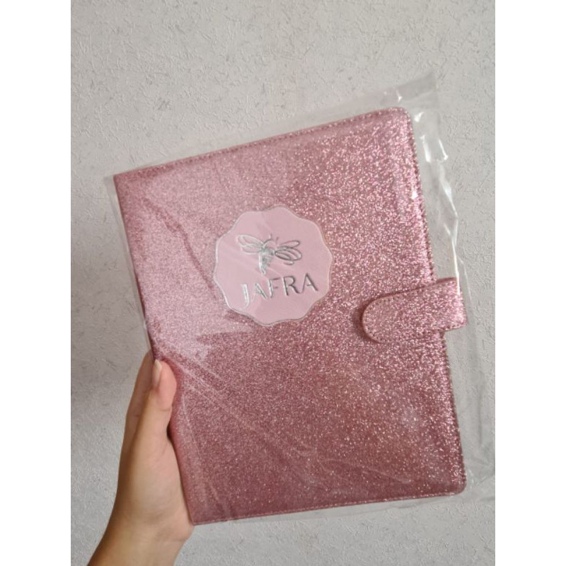

binder agenda glittery jafraa pink A5