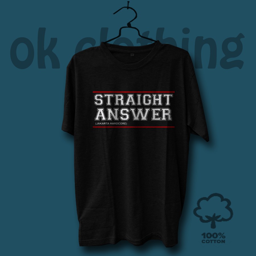 Baju Kaos Straight Answer