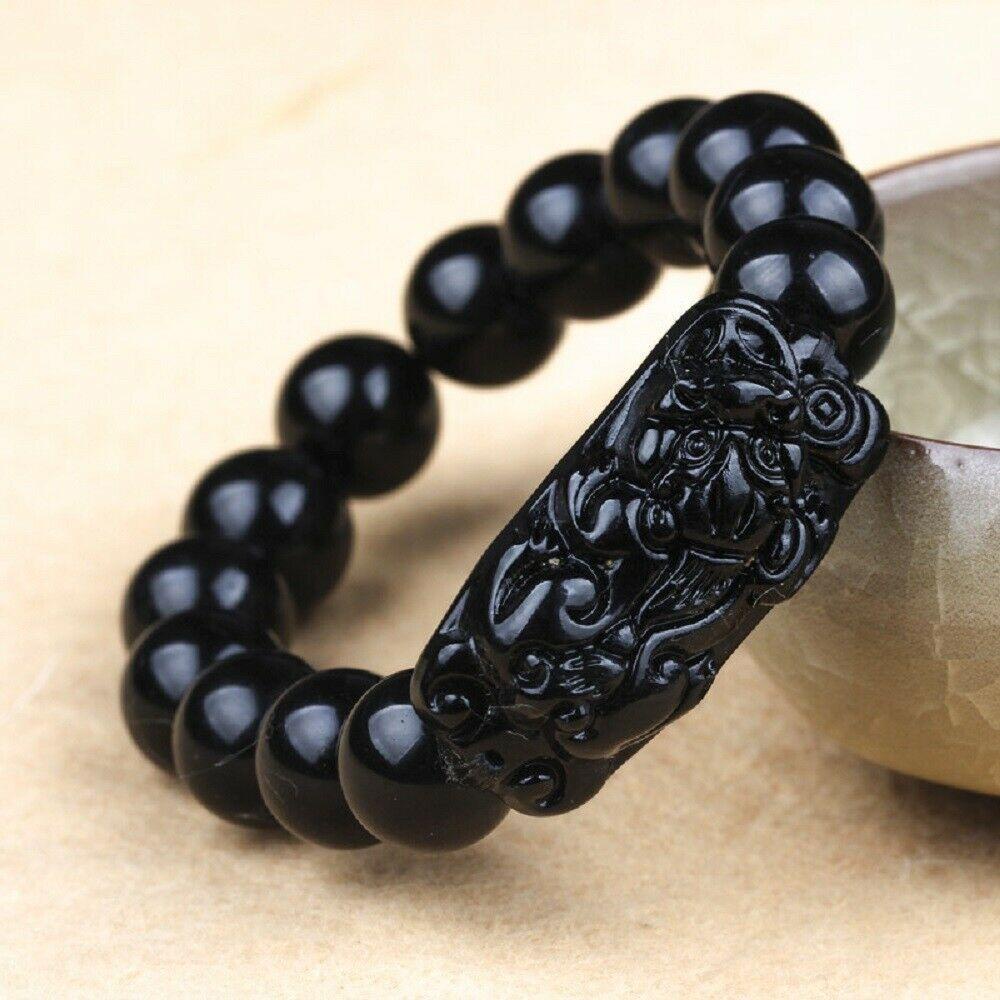 Gelang SOLIGHTER Pi Xiu Fashion Feng Shui Hitam 10MM