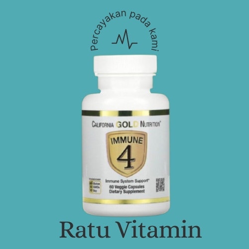 California Gold Immune 4 System Support 60 Veggie Caps