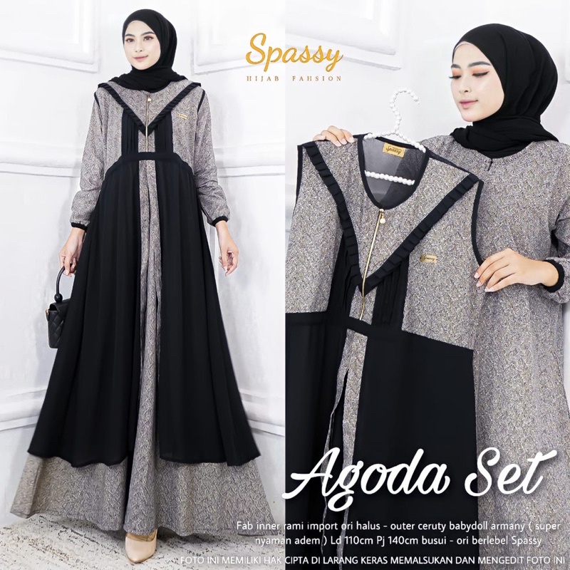 AGODA SET BY SPASSY |GAMIS CANTIK# READY STOCK
