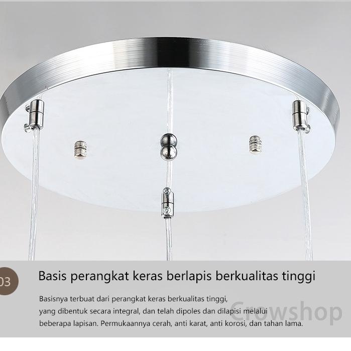 DJF.70469 ‑ 3 Lampu Gantung Minimalis LED Modern Bentuk Kelopak untuk lampu ruang tamu dapur