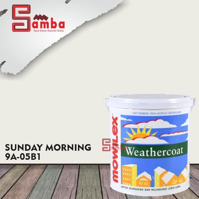 Mowilex Sunday Morning Weathercoat 20 Ltr Tinting/Cat Tembok Exterior Store_Audy