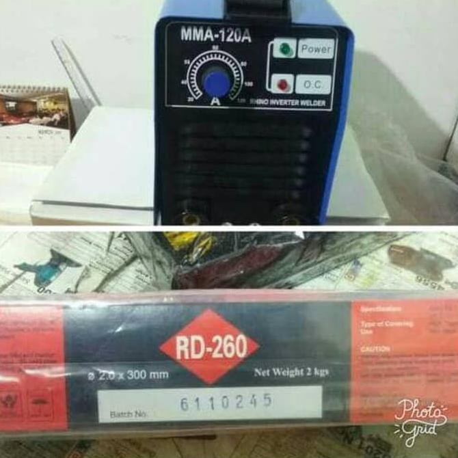 Terbaru Paket Mesin Las Listrik Rhino 120 Dan Kawat Las Nikko 2 Mm Stok Banyak