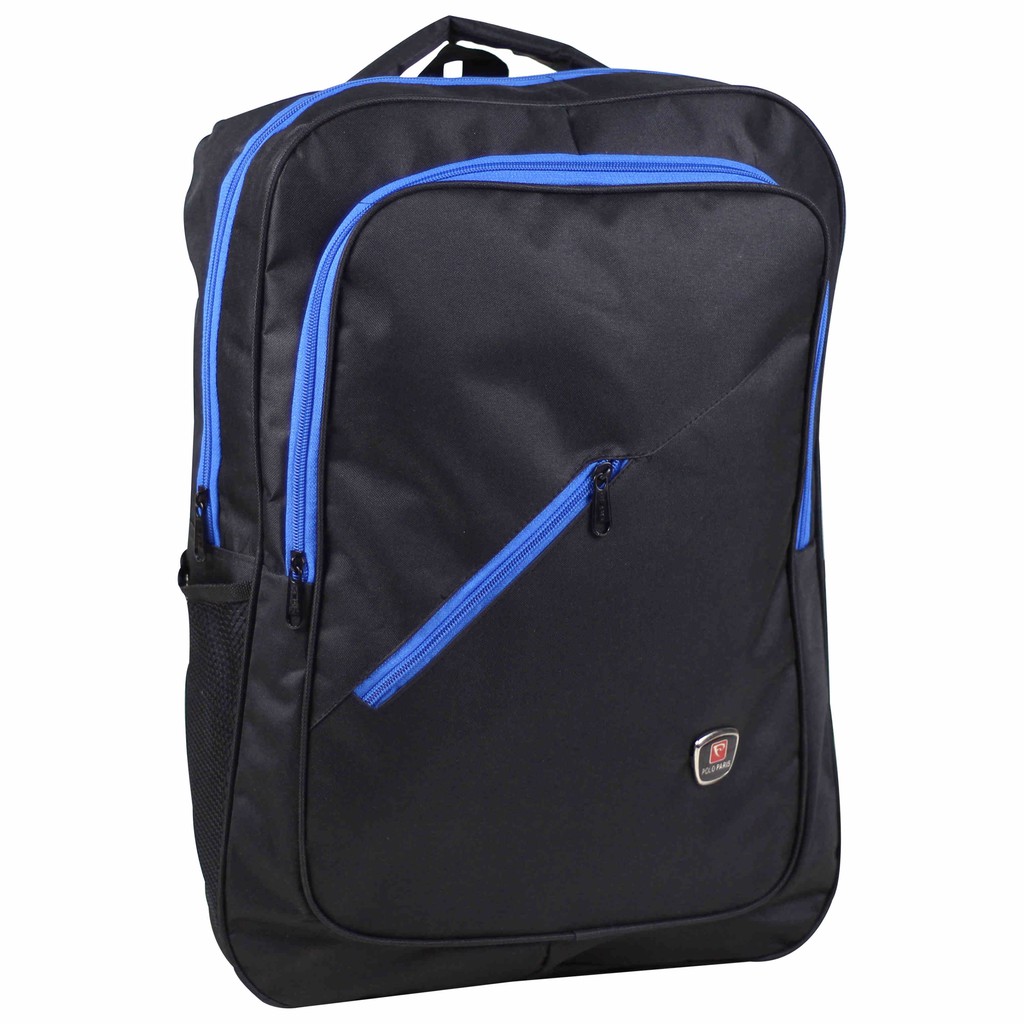 Tas Ransel Polo Pojok Biru List Keren Backpack Laptop Kerja Seminar