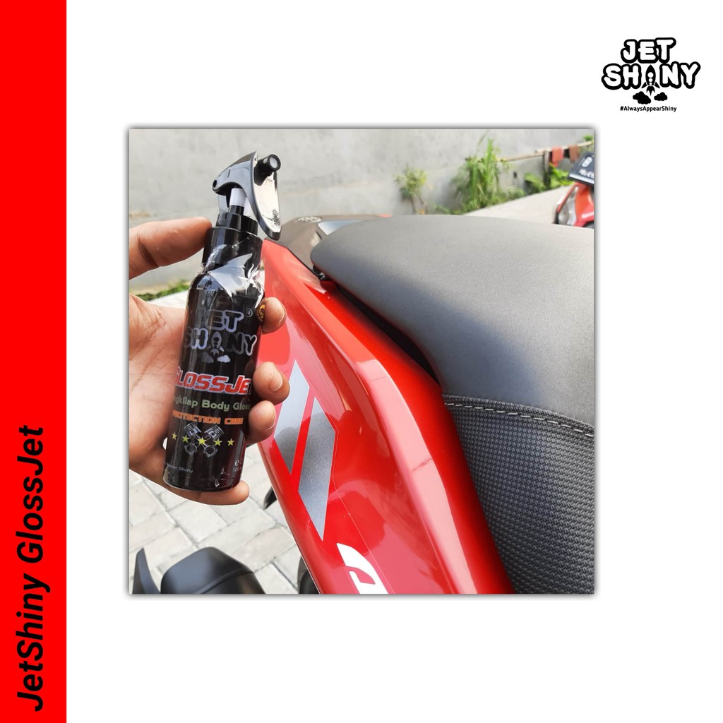 JetShiny GlossJet Perawatan Dan Pengkilap Body Glossy Motor , Mobil , Helm dan Sepeda Refill 1000 mL