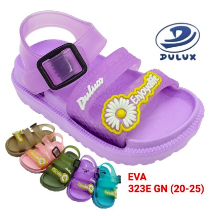 DX-323E-GN Sandal Gunung Anak Perempuan Motif Bunga Merek Dulux Size 20-25